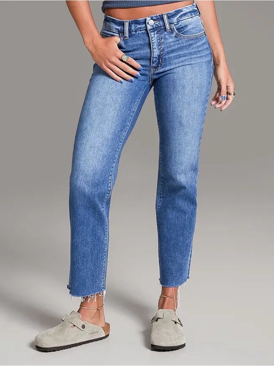 BKE Denim - BKE Parker Women's Straight Leg Jeans - Faded Medium Blue Wash